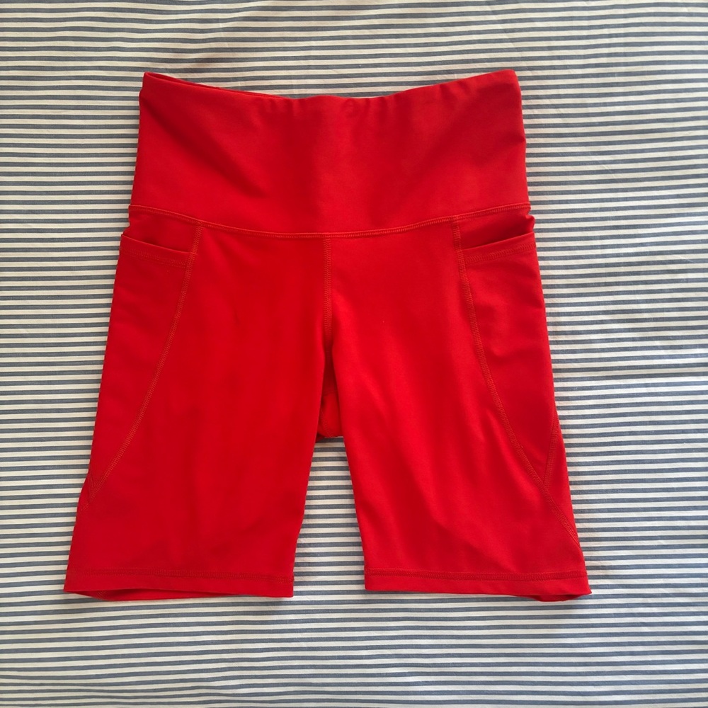 Old Navy | Red bike shorts w pockets